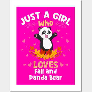 Just a Girl who Loves Panda Bear Posters and Art